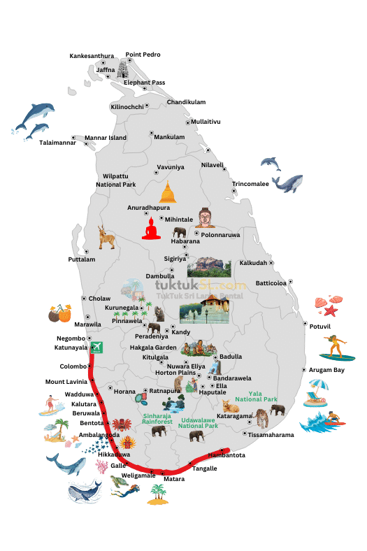 tuktuk itinerary short trip map route 1